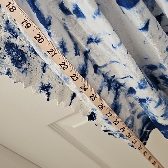 Blue and White Tie-Dye Mini Dress - Picture 7 of 7